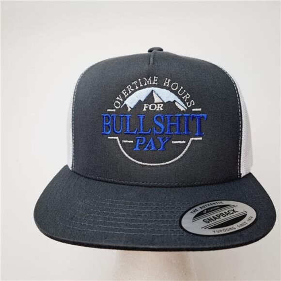 Rich Men North Of Richmond BS Overtime Pay Flat Bill Mesh Snapback Cap Hat Gray main image 4